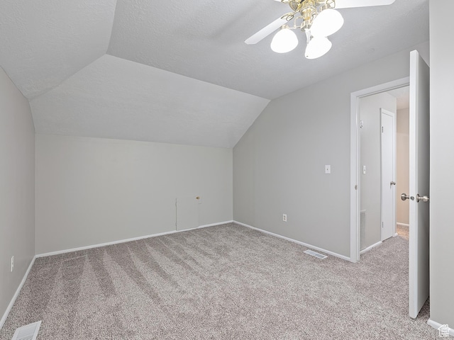 4525 S Taylor Ave E, Ogden, UT 84403 - bonus room with lofted ceiling, carpet flooring, a ceiling fan, and a textured ceiling