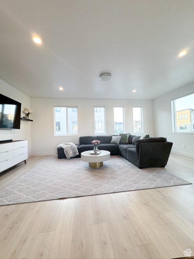 457 S Wood Stream Rd, American Fork, UT 84003 - living area featuring wood finished floors and recessed lighting
