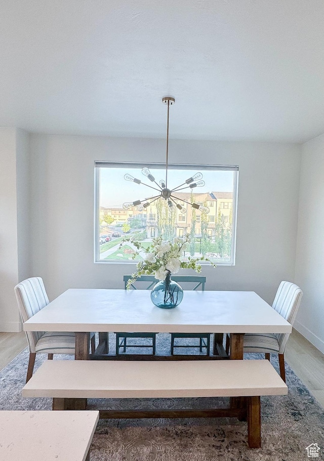 457 S Wood Stream Rd, American Fork, UT 84003 - dining area with a chandelier and wood finished floors