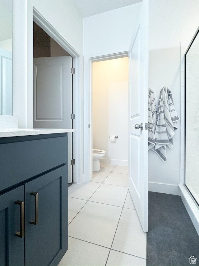 457 S Wood Stream Rd, American Fork, UT 84003 - full bathroom featuring a shower stall, vanity, and tile patterned flooring