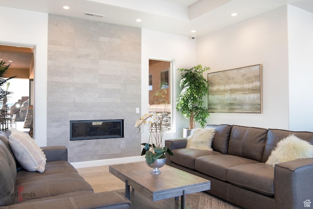 259 N 2020 W, Hurricane, UT 84737 - living area with recessed lighting, wood finished floors, and a fireplace