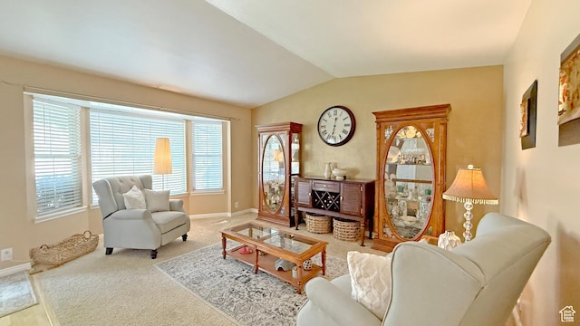 11766 S Hidden Valley Rd E, Sandy, UT 84092 - living room featuring lofted ceiling and carpet floors