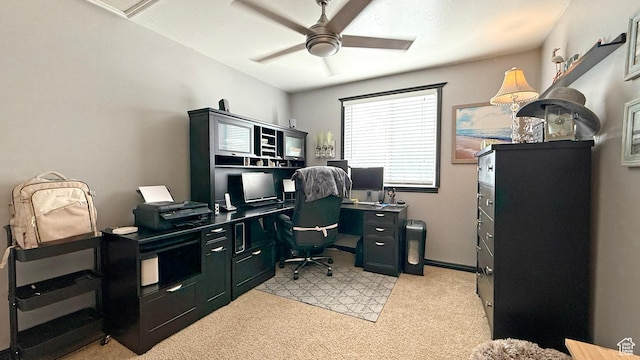 11766 S Hidden Valley Rd E, Sandy, UT 84092 - home office featuring light colored carpet and ceiling fan