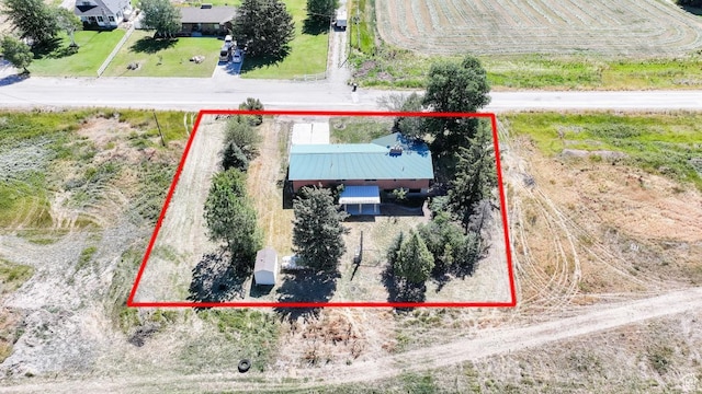 869 N 1600 E, Preston, ID 83263 - aerial view of sparsely populated area with property boundaries highlighted and extensive farmland