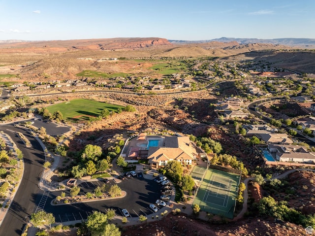 1200 N Crown King Ave, Washington, UT 84780 - aerial view of property and surrounding area featuring a mountainous background and nearby suburban area