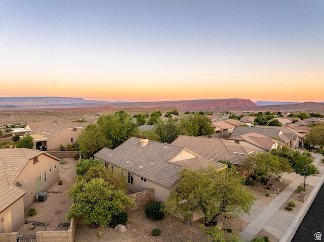1200 N Crown King Ave, Washington, UT 84780 - aerial view at dusk of a residential view and a mountain view
