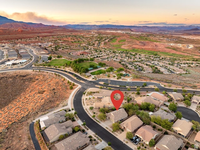 1200 N Crown King Ave, Washington, UT 84780 - aerial view at dusk of a mountain view and a residential view