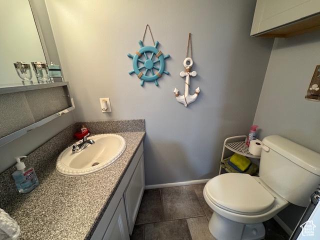 5981 S Sultan Cir, Murray, UT 84107 - bathroom featuring vanity and tile patterned flooring