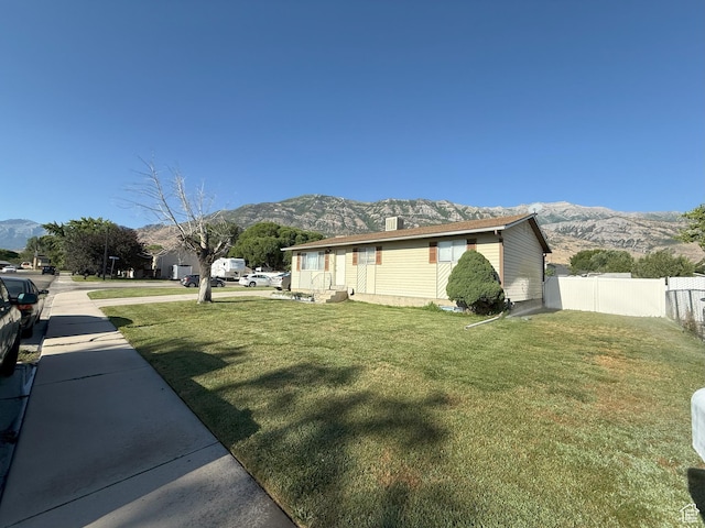 1344 N 280 W, Pleasant Grove, UT 84062 - view of side of home with a mountain view and a chimney