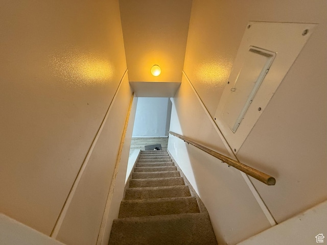 1344 N 280 W, Pleasant Grove, UT 84062 - stairs featuring carpet and electric panel