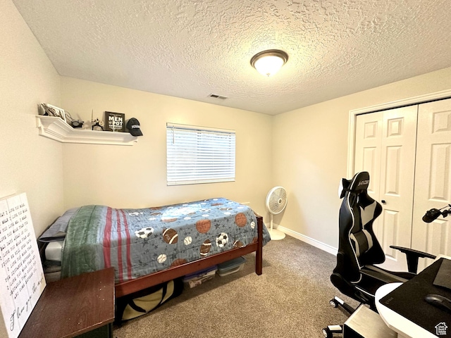 2442 N 2275 E, Layton, UT 84040 - bedroom with carpet, a closet, and a textured ceiling