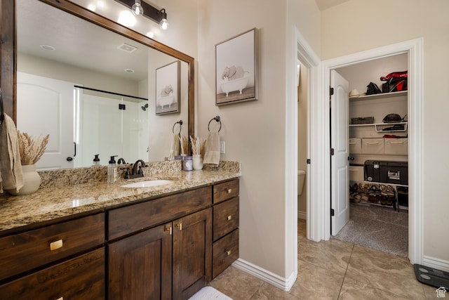 3486 W 1750 S, Vernal, UT 84078 - full bath with vanity, a walk in closet, and a shower