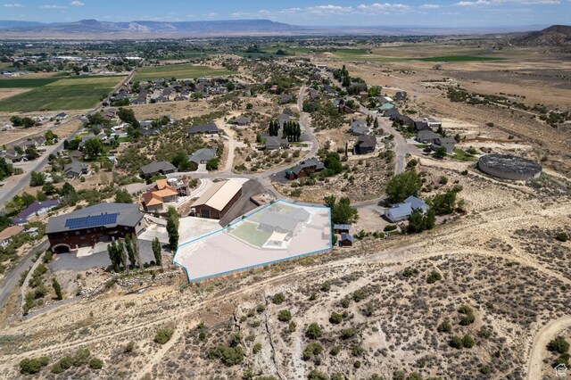 3486 W 1750 S, Vernal, UT 84078 - aerial view of sparsely populated area with a mountainous background and a desert landscape