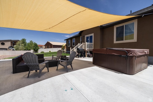 3486 W 1750 S, Vernal, UT 84078 - view of patio / terrace with a hot tub