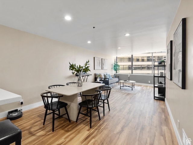 48 W 300 S Unit 1203N, Salt Lake City, UT 84101 - dining area with light wood-style floors and recessed lighting