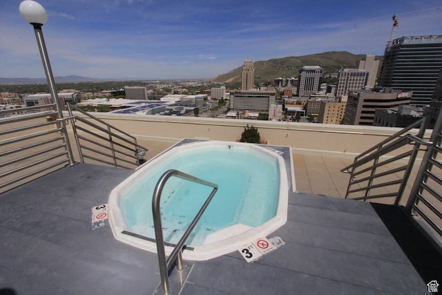 48 W 300 S Unit 1203N, Salt Lake City, UT 84101 - view of pool featuring a view of city and a mountain view