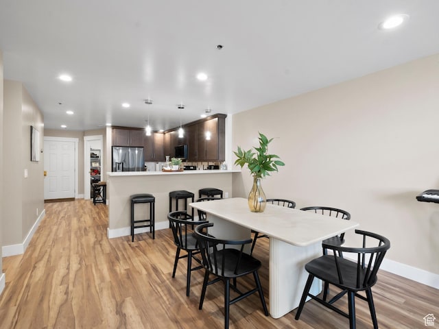 48 W 300 S Unit 1203N, Salt Lake City, UT 84101 - dining room with light wood-style flooring and recessed lighting