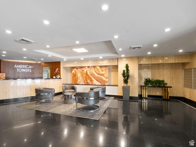 48 W 300 S Unit 1203N, Salt Lake City, UT 84101 - community lobby featuring wood walls and recessed lighting