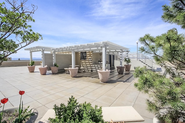 48 W 300 S Unit 1203N, Salt Lake City, UT 84101 - view of patio featuring a pergola
