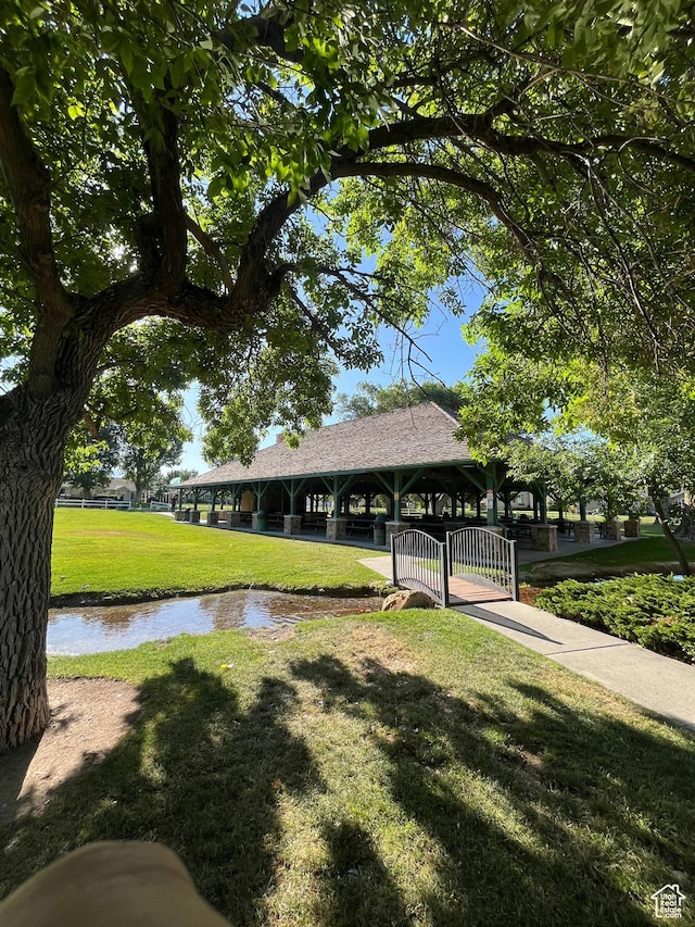 238 N Vista Ct, Saratoga Springs, UT 84045 - surrounding community with a yard and a water view