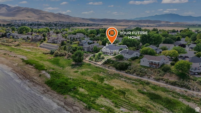 238 N Vista Ct, Saratoga Springs, UT 84045 - aerial view of residential area with a mountainous background