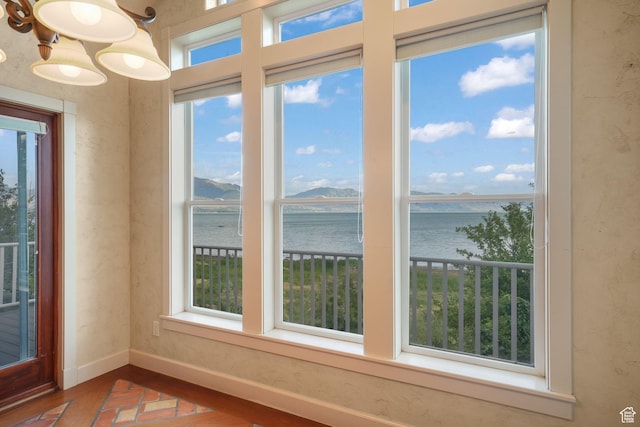 238 N Vista Ct, Saratoga Springs, UT 84045 - spare room with a water view and wood finished floors