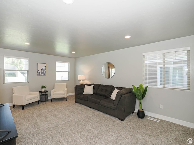 5229 W Armada Way, Herriman, UT 84096 - living area featuring carpet and recessed lighting