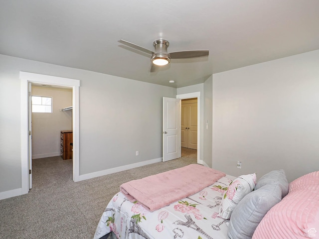 5229 W Armada Way, Herriman, UT 84096 - bedroom with carpet floors, a spacious closet, and a ceiling fan