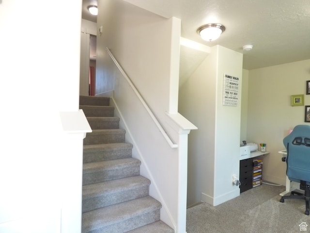 375 W Park Vw S, Spanish Fork, UT 84660 - staircase with carpet floors and baseboards