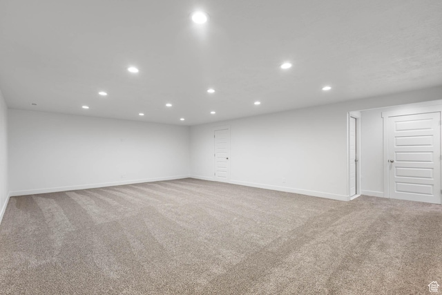 406 Zachary Way, Grantsville, UT 84029 - empty room with light carpet and recessed lighting