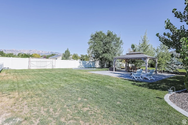 406 Zachary Way, Grantsville, UT 84029 - view of yard with a gazebo, a mountain view, and a patio area