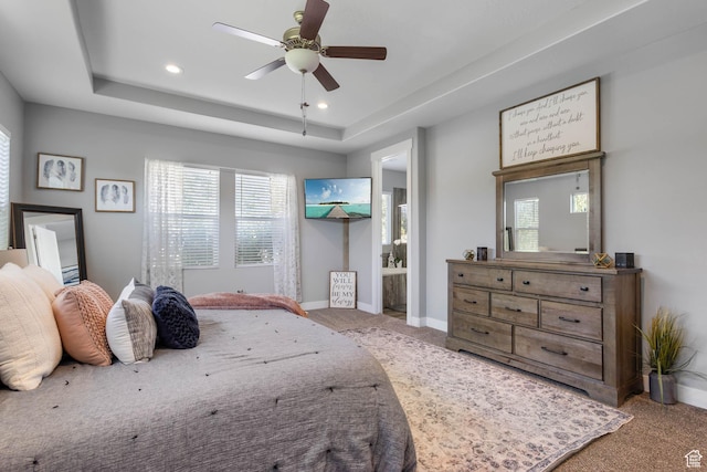 406 Zachary Way, Grantsville, UT 84029 - bedroom featuring multiple windows, carpet flooring, recessed lighting, and a raised ceiling