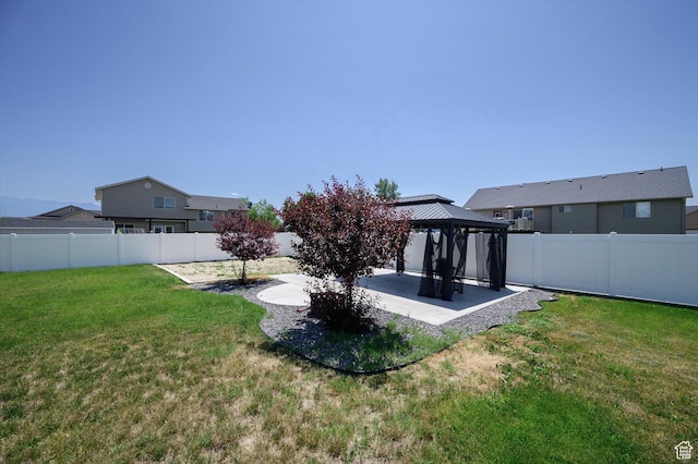 4449 W 5325 S, Hooper, UT 84315 - fenced backyard featuring a gazebo and a patio area