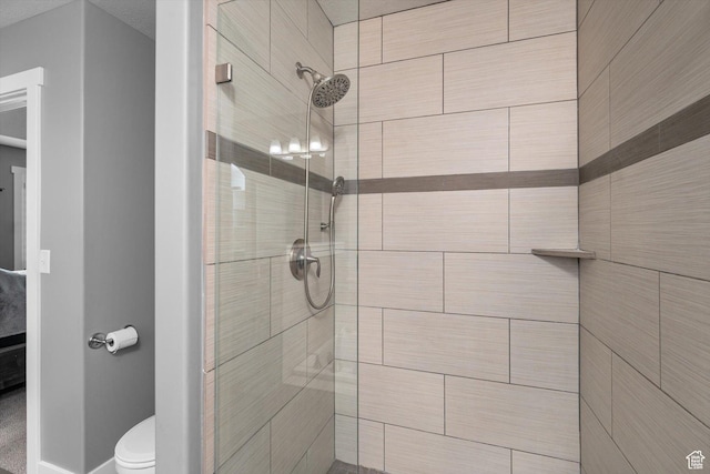 4449 W 5325 S, Hooper, UT 84315 - bathroom featuring a stall shower and toilet