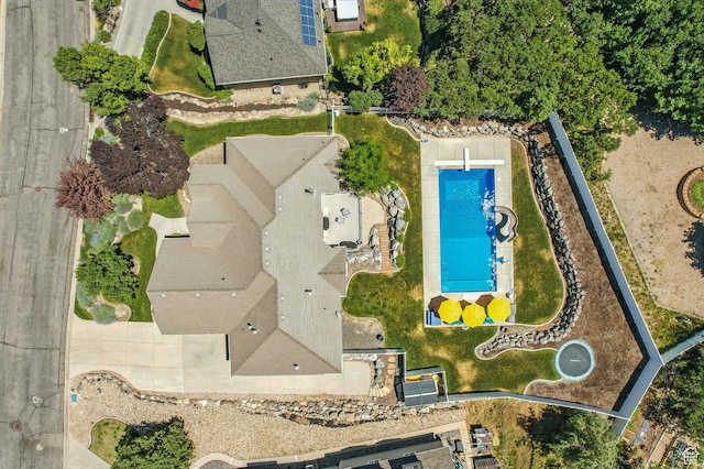 135 W Cove Dr, Elk Ridge, UT 84651 - aerial view of property's location with a pool area