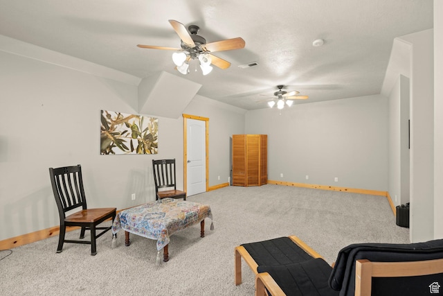 135 W Cove Dr, Elk Ridge, UT 84651 - living area featuring ceiling fan and carpet floors