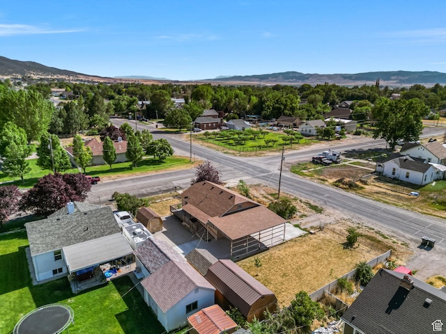 403 E Center, Nephi, UT 84648 - aerial perspective of suburban area featuring a mountain backdrop