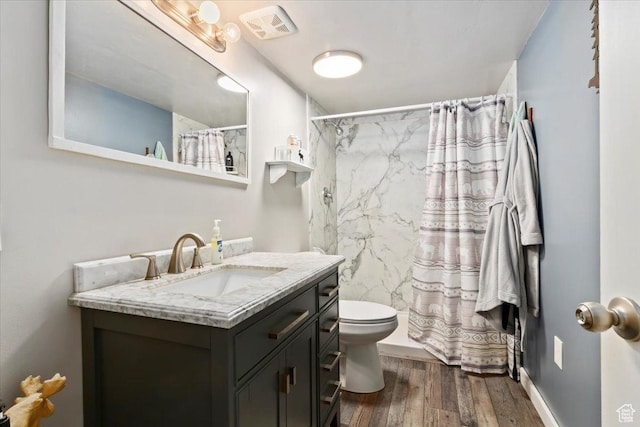 6533 W Elena St S, West Valley City, UT 84128 - full bath with vanity, wood finished floors, and a shower with curtain