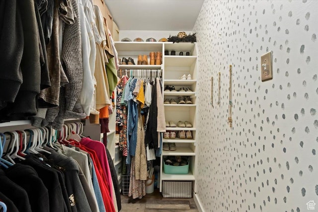 6533 W Elena St S, West Valley City, UT 84128 - walk in closet with wood finished floors