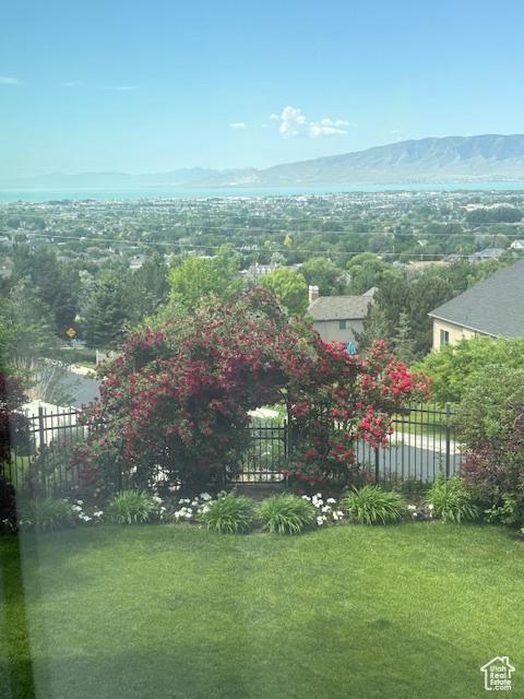9061 N Canyon Dr, Cedar Hills, UT 84062 - view of yard featuring a mountain view
