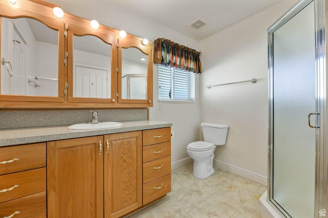 2474 N Dorchester Ave, Harrisville, UT 84414 - bathroom featuring vanity, a shower stall, and tile patterned floors