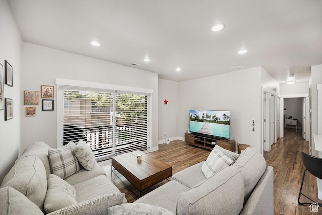 8457 S Ivy Springs Ln W, West Jordan, UT 84081 - living area with recessed lighting and wood finished floors