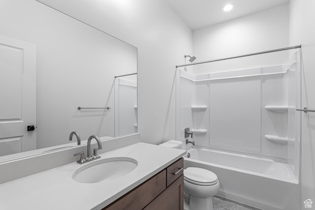 11184 S Easy Bee Rd Unit 265, South Jordan, UT 84009 - bathroom featuring vanity, shower / bath combination, and recessed lighting