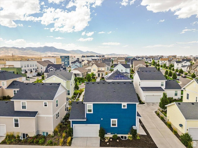 5239 W Mellow Way S, Jordan, UT 84009 - aerial perspective of suburban area featuring a mountain backdrop