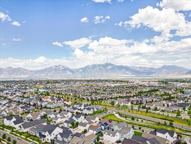 5239 W Mellow Way S, Jordan, UT 84009 - aerial overview of property's location featuring mountains and nearby suburban area
