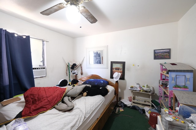 4217 W Twilight Dr S, Salt Lake City, UT 84118 - bedroom featuring ceiling fan and cooling unit