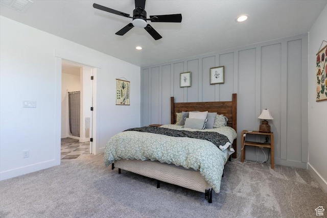 165 N 300 W, Preston, ID 83263 - bedroom with carpet, recessed lighting, and a ceiling fan