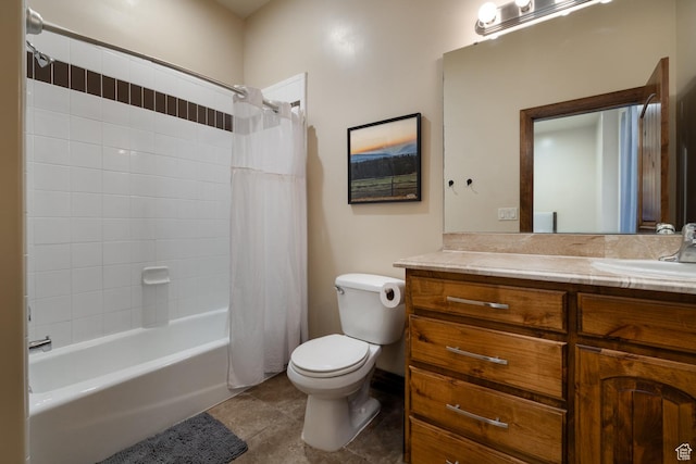2849 W 1800 S, Vernal, UT 84078 - bathroom with vanity, shower / tub combo, and tile patterned floors