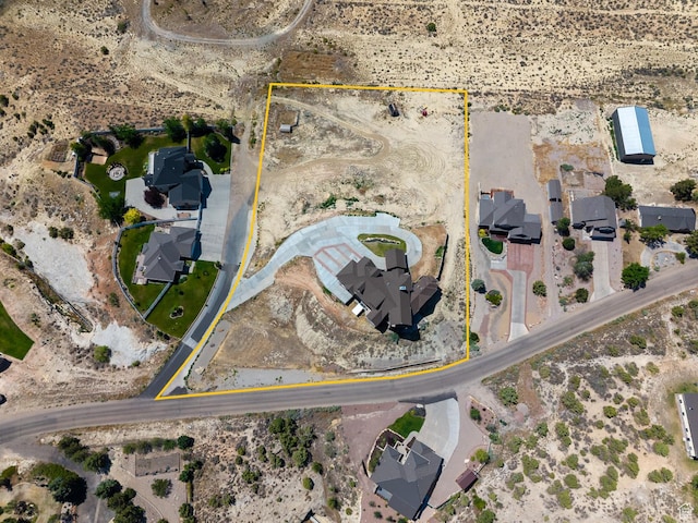 2849 W 1800 S, Vernal, UT 84078 - overview of rural landscape with a desert landscape and property boundaries highlighted