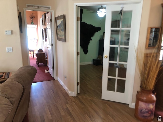 15700 N 7100 E, Spring City, UT 84662 - hall with wood finished floors and baseboards